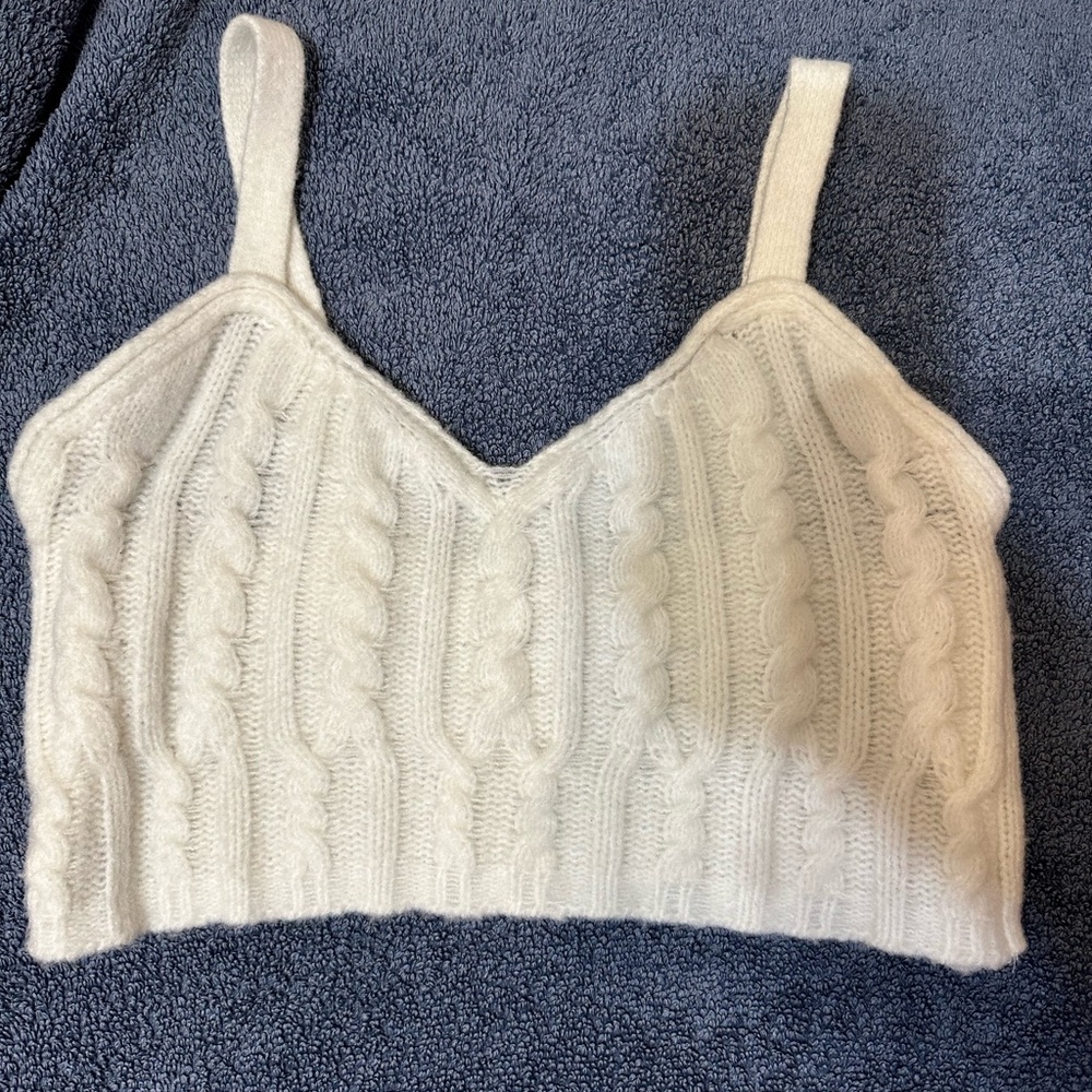 Free People Cable Knit Tank Top